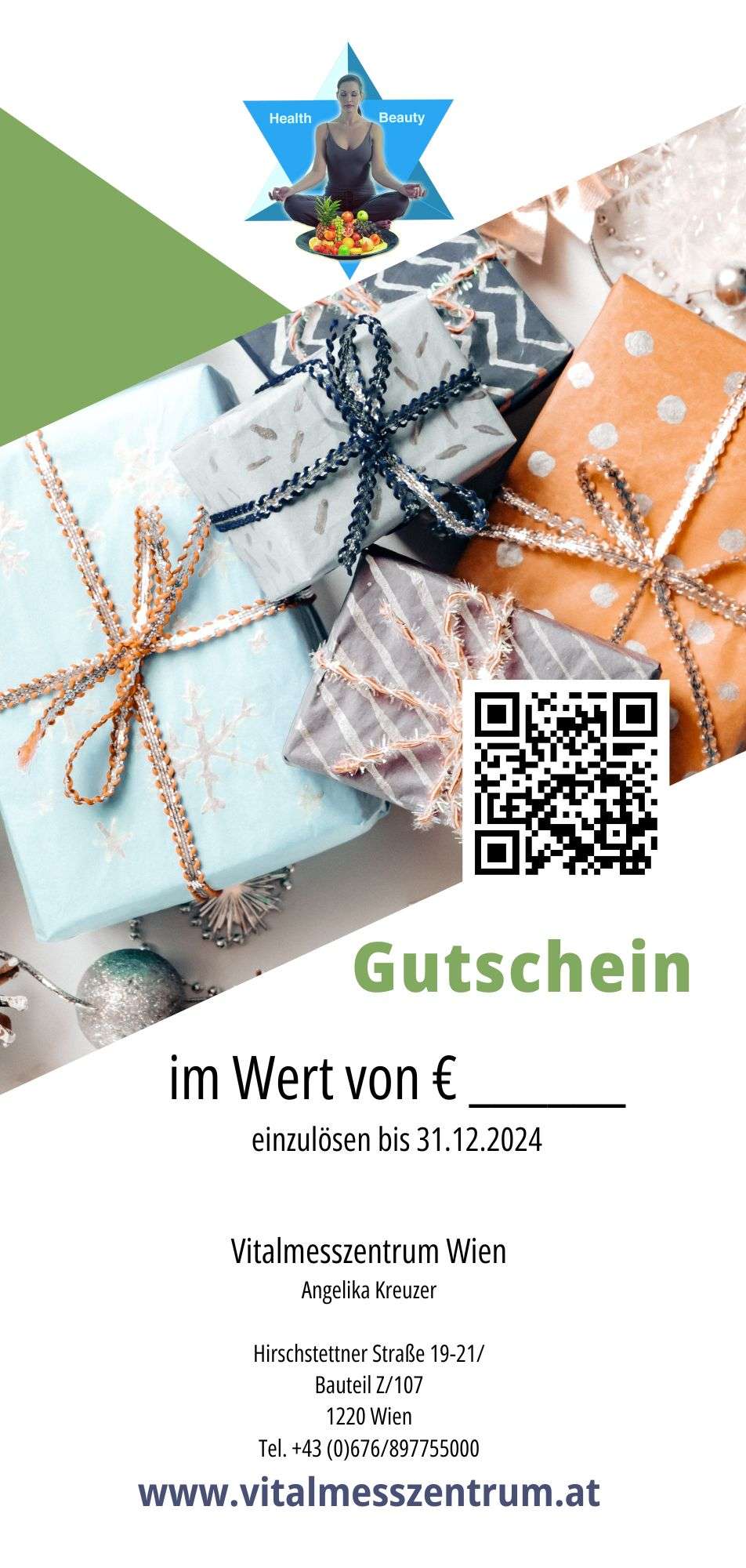Geschenkgutscheine vom Vitalmesszentrum in Wien
