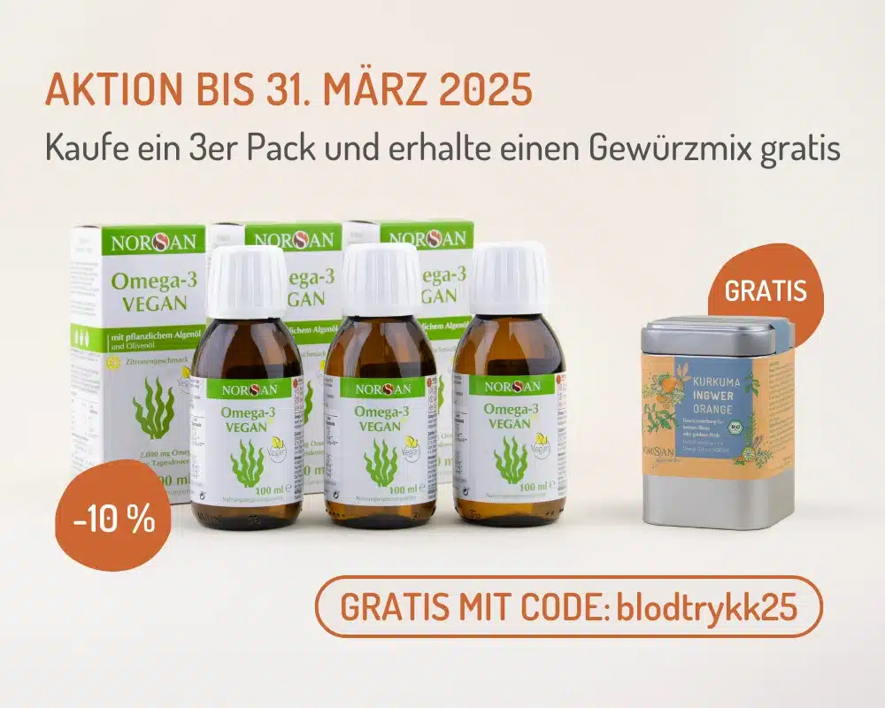 veganes Omea-3 aus Algen von NORSAN in Kombination mit einem Fettsäuren-Test
