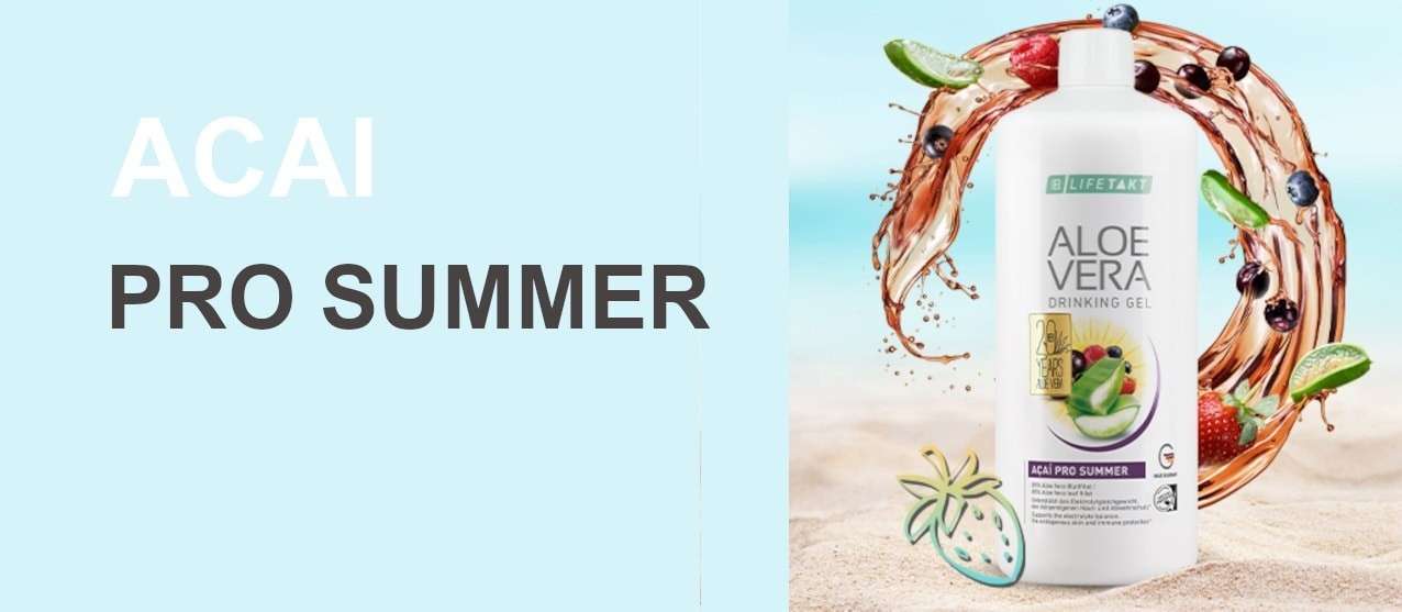 Die Sommer-aloe Aloe Vera mit Acai für den Sommer, Antioxidantien schützen vor freien Radikalen, Vitamin C und Vitamin E