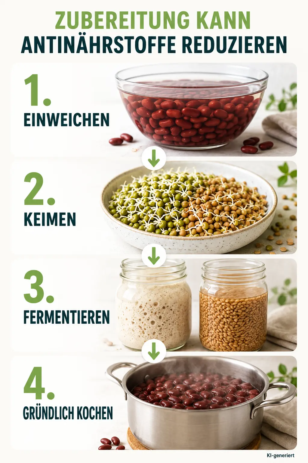 Antinährstoffe reduzieren_ Vier Zubereitungsmethoden Einweichen, Keimen, Fermentieren und Kochen kann die Antinährtoffe reduzieren