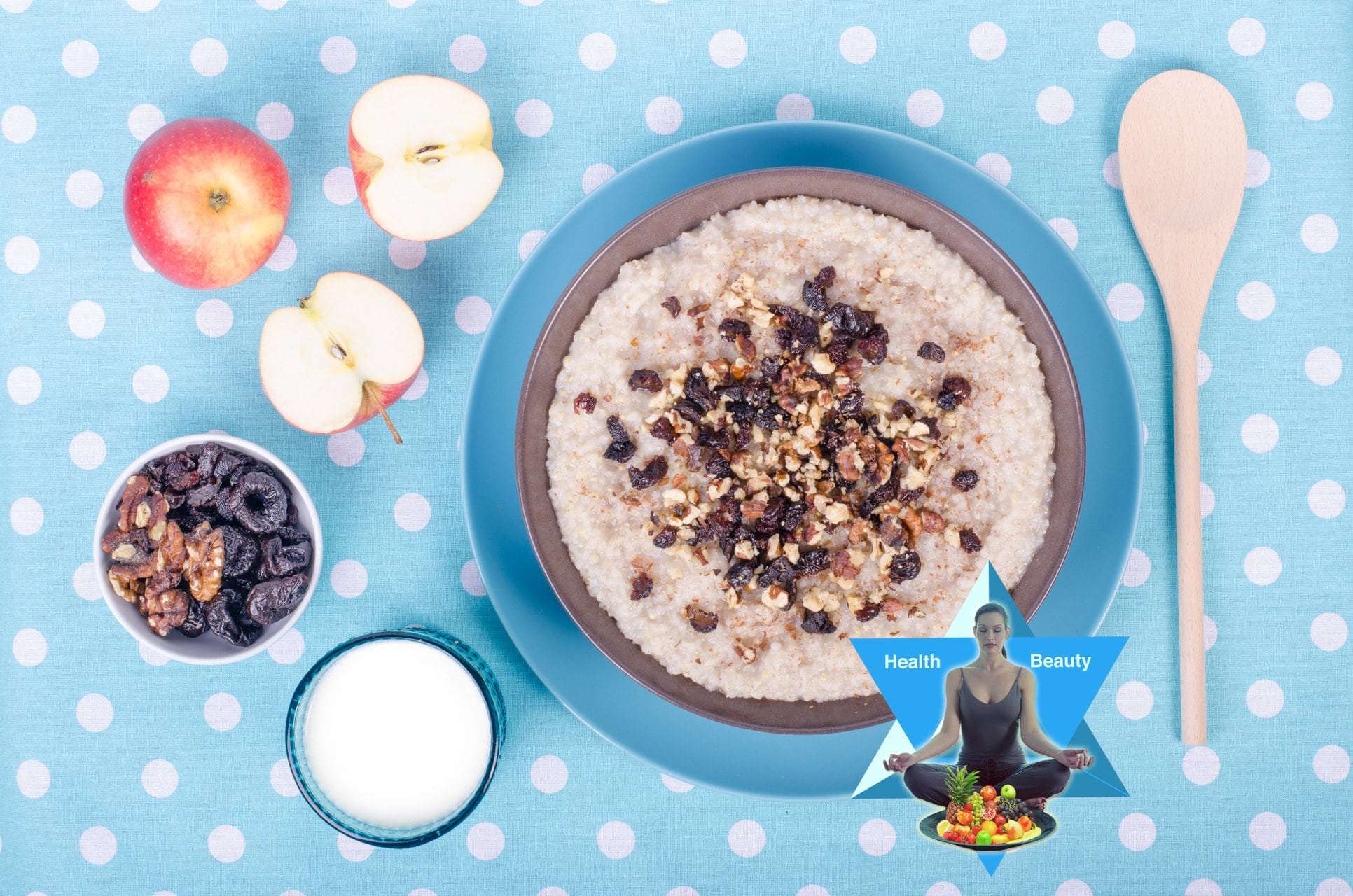 Gerstenbrei_Congee (3) Ein süßer Gerstenbrei mit Apfel und Trockenfrüchte ist ein optimales Frühstück zur Stärkung der Verdauungskraft und gibt viel Energie für den Tag
