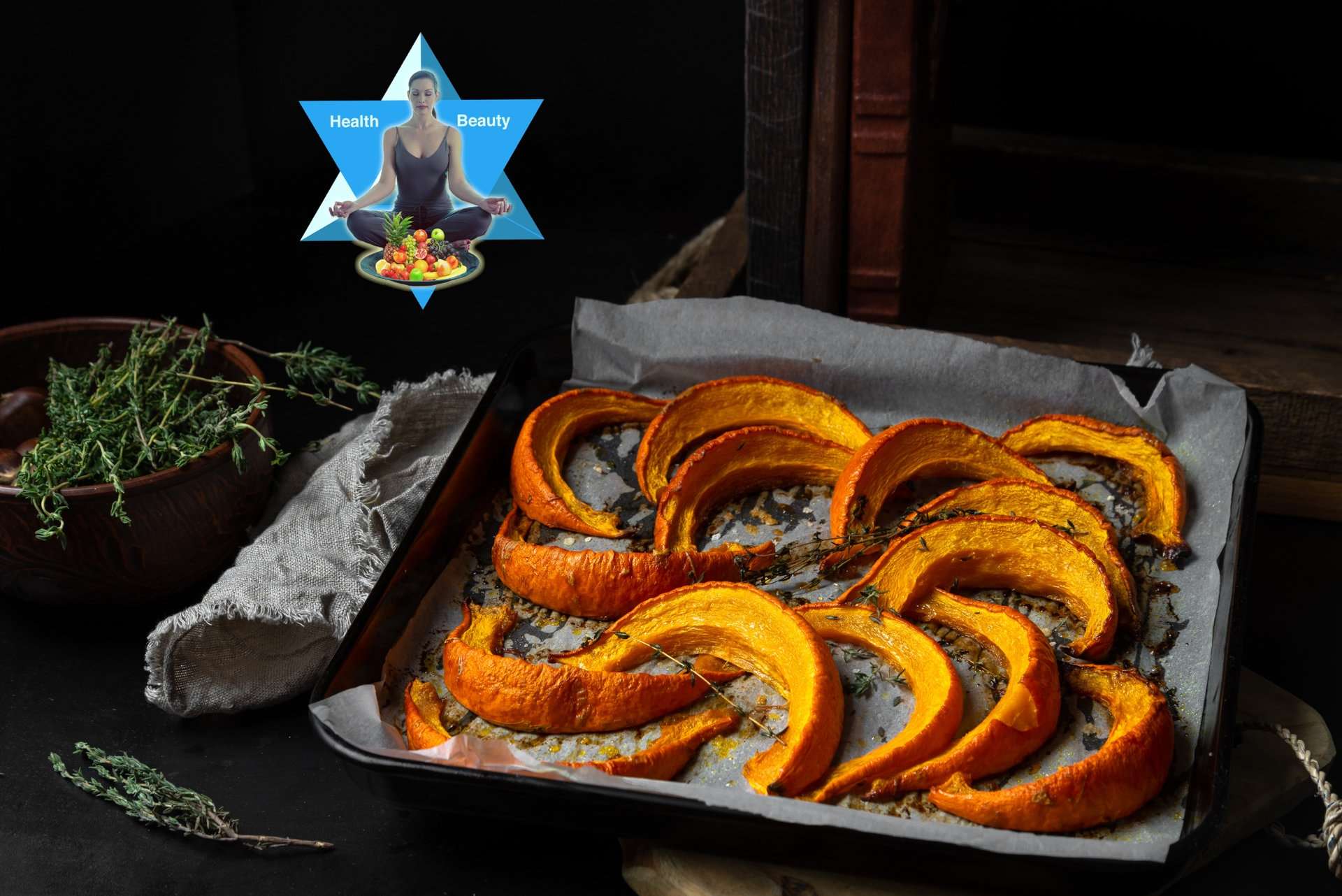 Kürbis_aus_dem_Ofen Hokkaidokürbis mit Thymian aus dem Ofen - ein einfaches Herbstgericht Element Erde & Metall - Ernährung im Herbst