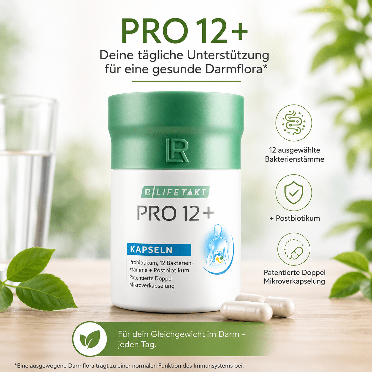 Darmkur 5 Die Pro 12 Plus Tribiotika Kapseln von LR können helfen, die Darmbarriere zu stärken