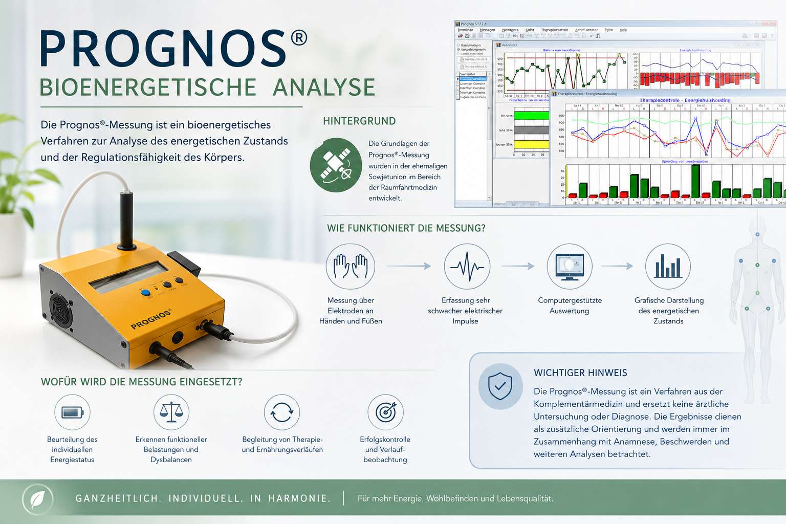 Prognos_Messung Prognos Energiestatusmessung zum Auffinden von Disharmonien, Blockaden, TCM-Analyse