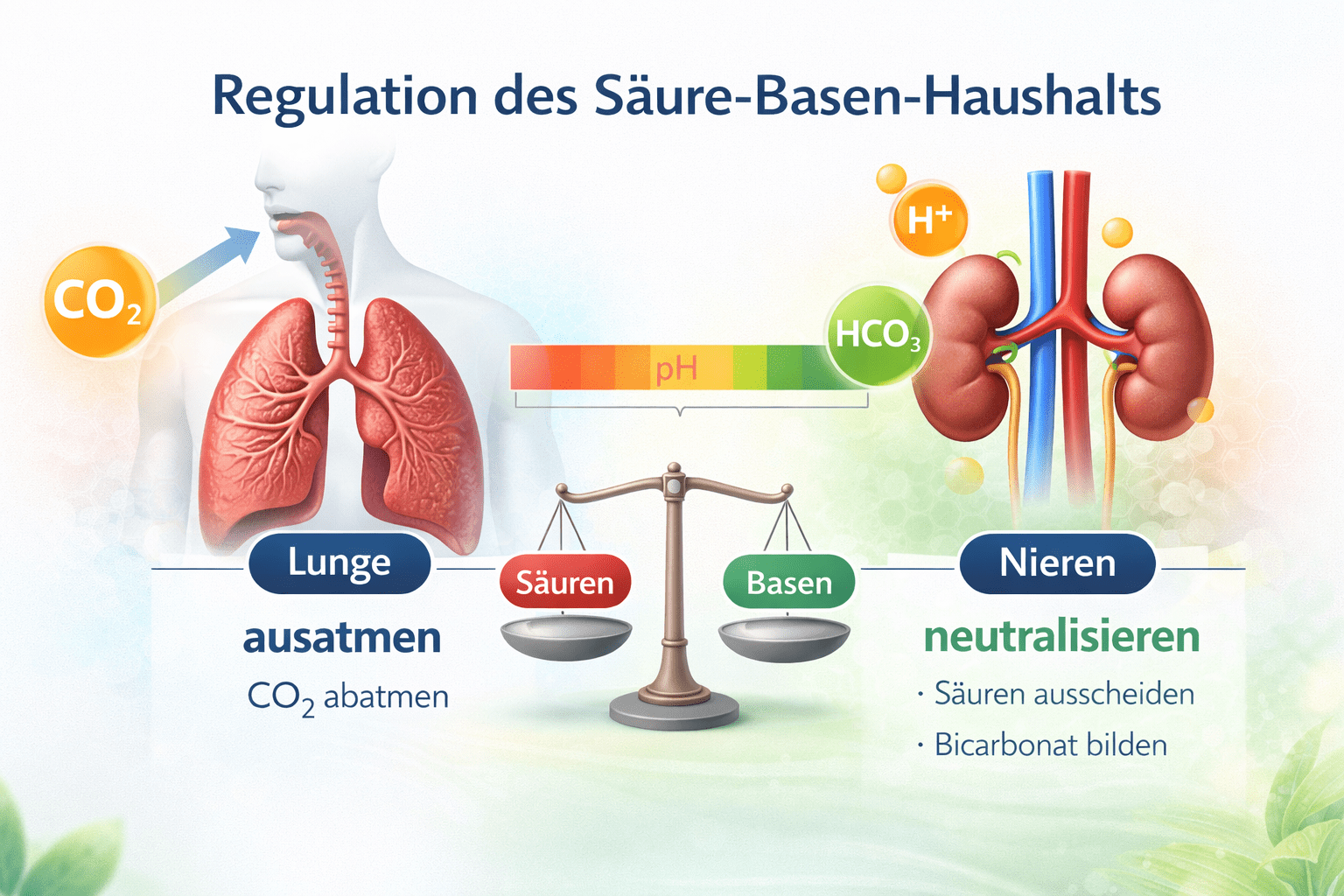 Weg der Nahrung - Säure-Basen-hasuhalt - Übesäuerung
