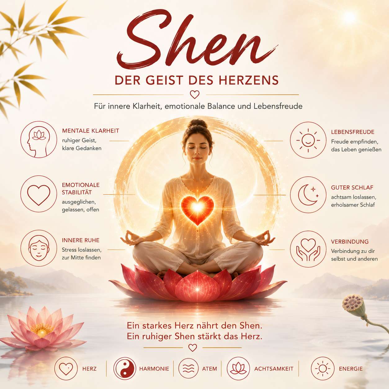 Shen, Geist des herzens im Feuer Element der chinesischen Medizin