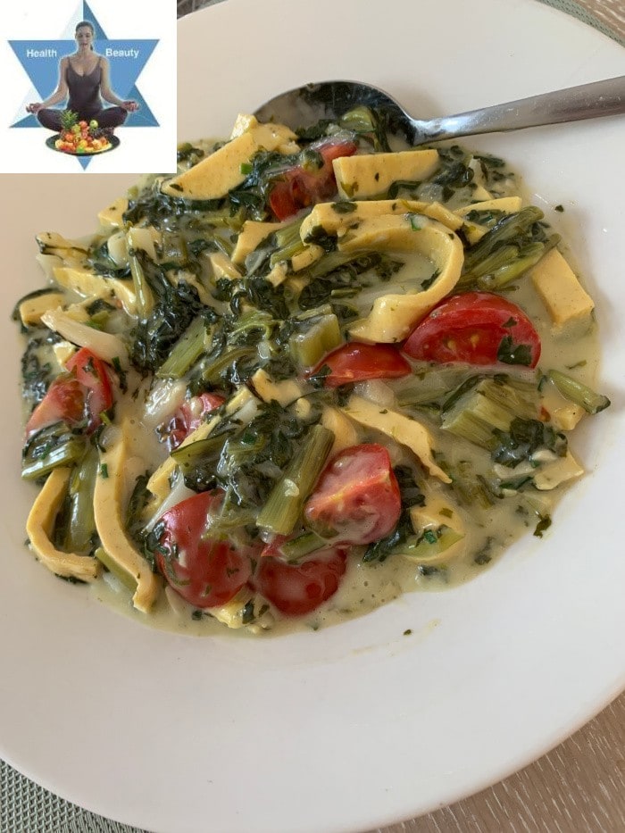 Mangold-Spargel-Nudeln