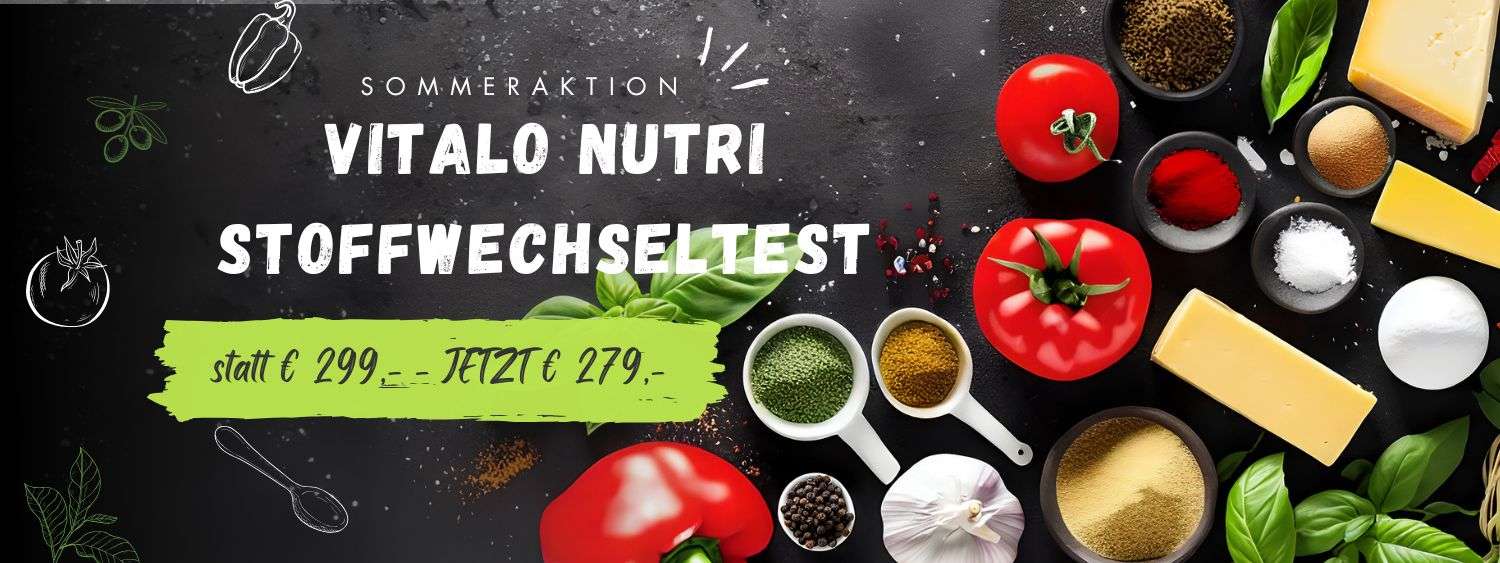Leichter Abnehmen mit dem VitaloNutri Stoffwechseltest - Unverträglichkeitstest über 650 Lebensmittel.