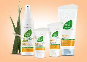 Aloe Vera Summer Care von LR mit hohen Anteilen Aloe Vera Gel und UVA und UVB Schutz auch für Kinder