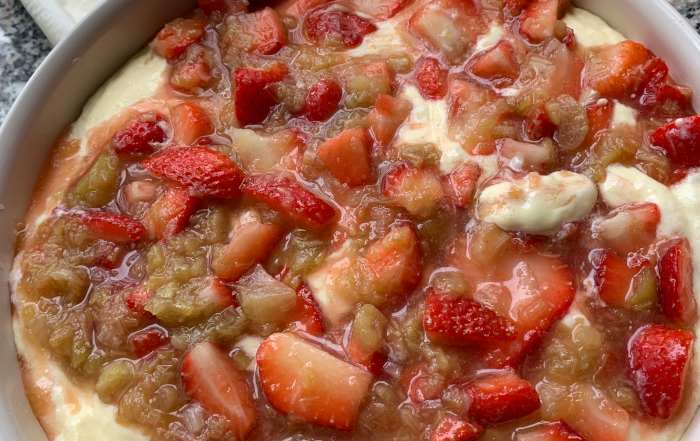 Erdbeer Rhaarber Topfen Kuchen