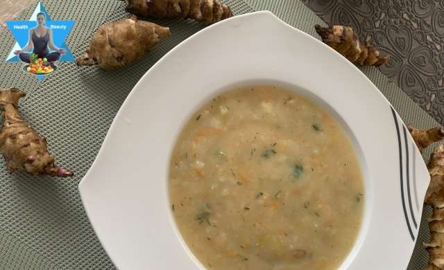 Topinambursuppe vegan Futter für die guten Darmbakterien sättigend hoher Ballaststoffgehalt