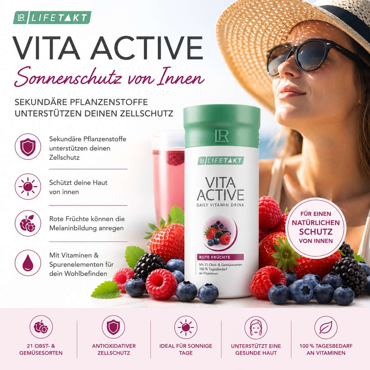 Vita Active Obst- und Gemüsekonzentrat kann den Zellschutz erhöhen
