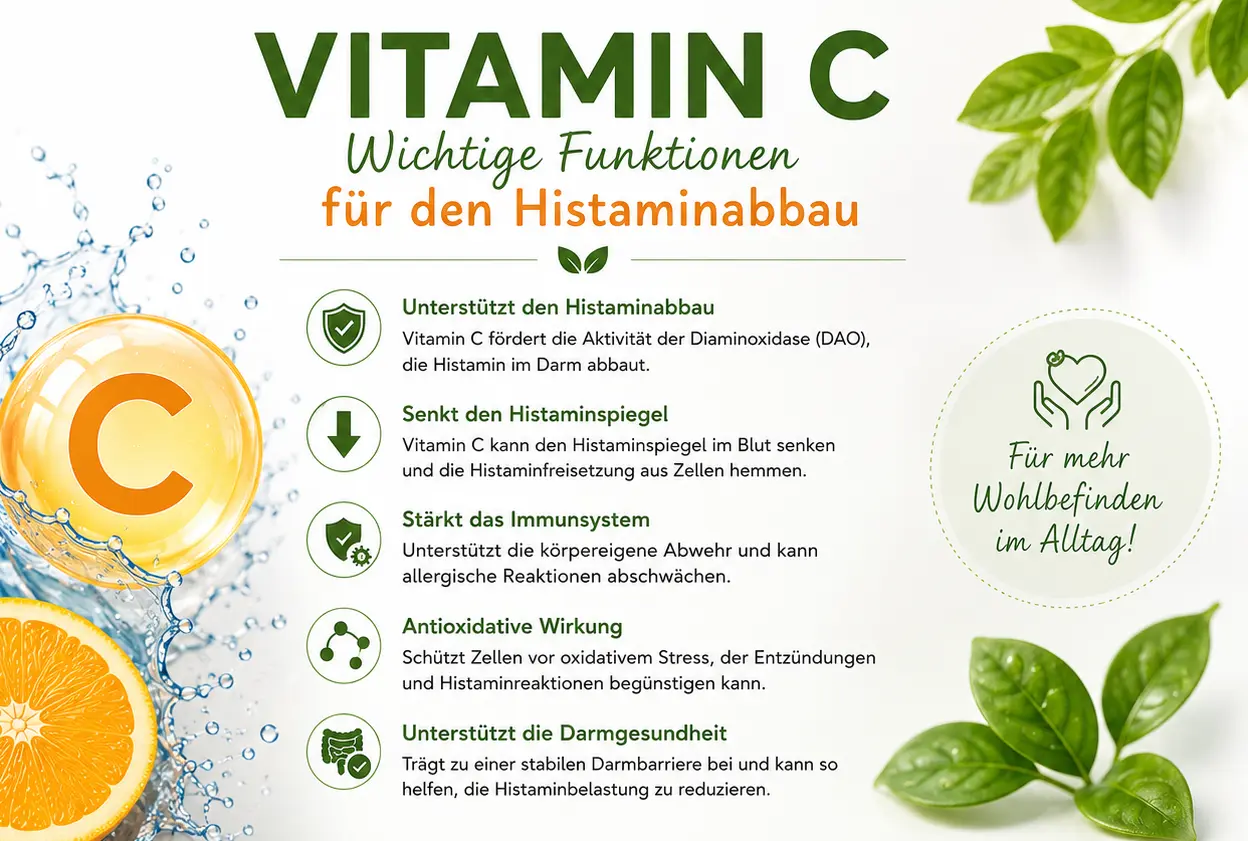 VitaminC_histaminabbau Vitamin C Mangel kann den Histaminabbau im Darm stören