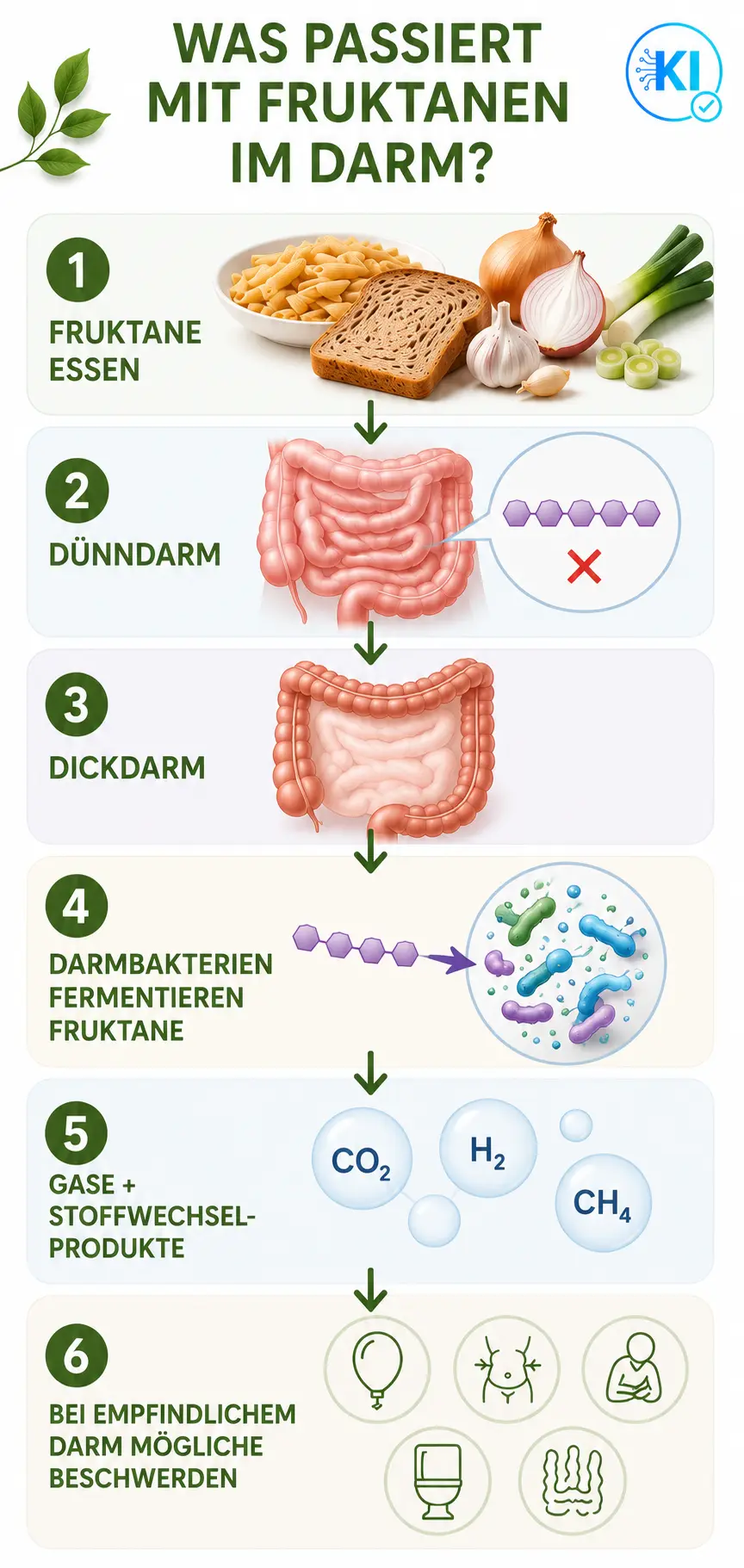 Was mit Fruktanen im Darm passiert Wie werden Fruktane verdaut?
