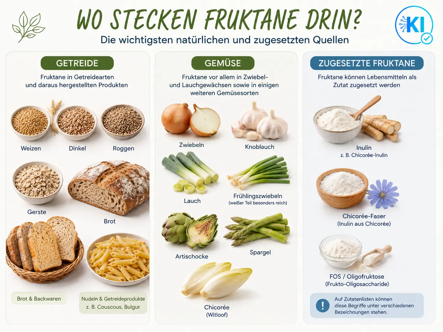 Wo stecken Fruktane drin_ Worin befinden sich Fruktane?