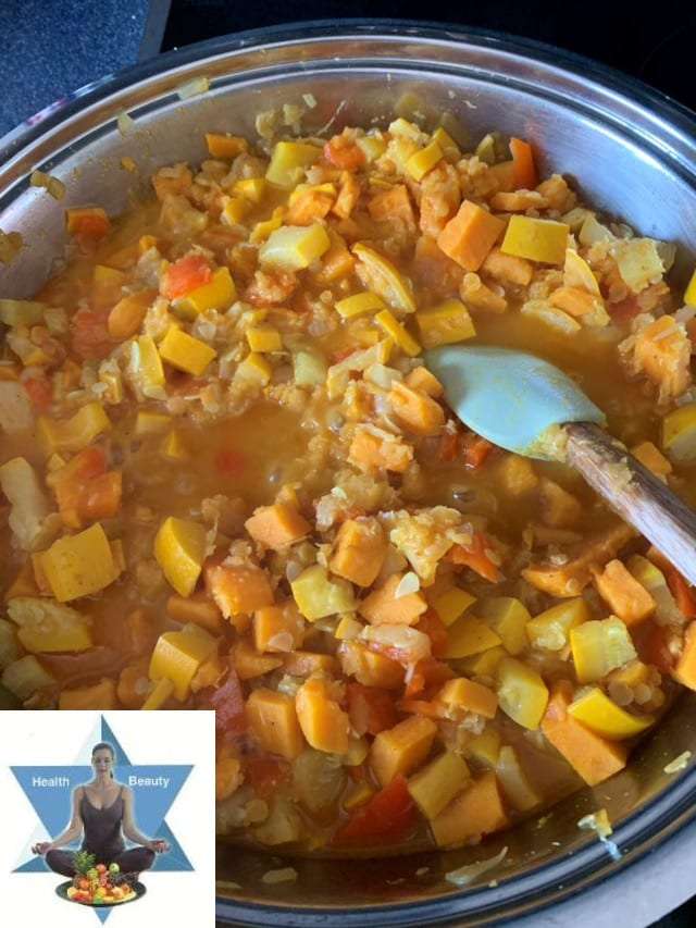 Zucchini_Suesskartoffel_Curry (7) Sommerliches Zucchini Curry mit Süßkartoffeln und gelben Zucchini Rezept
