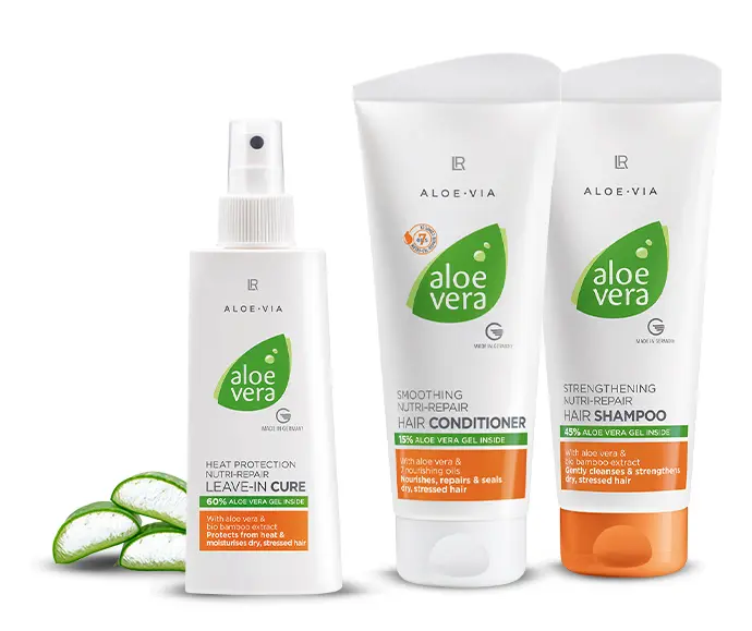 Aloe Vera Pflege 5 Aloe Vera Haarpflege Shampoo und Haarkur gegen schuppige Kopfhaut, trockenes und strapaziertes Haar
