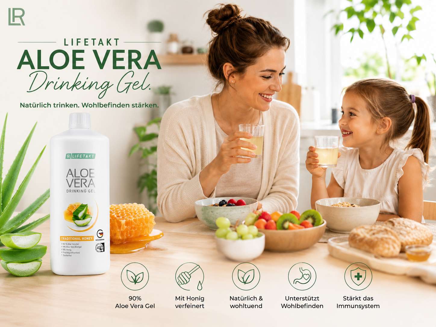 Aloe Vera Saft mit Honig traditionelle Mischung aus Brasilien für die Familie