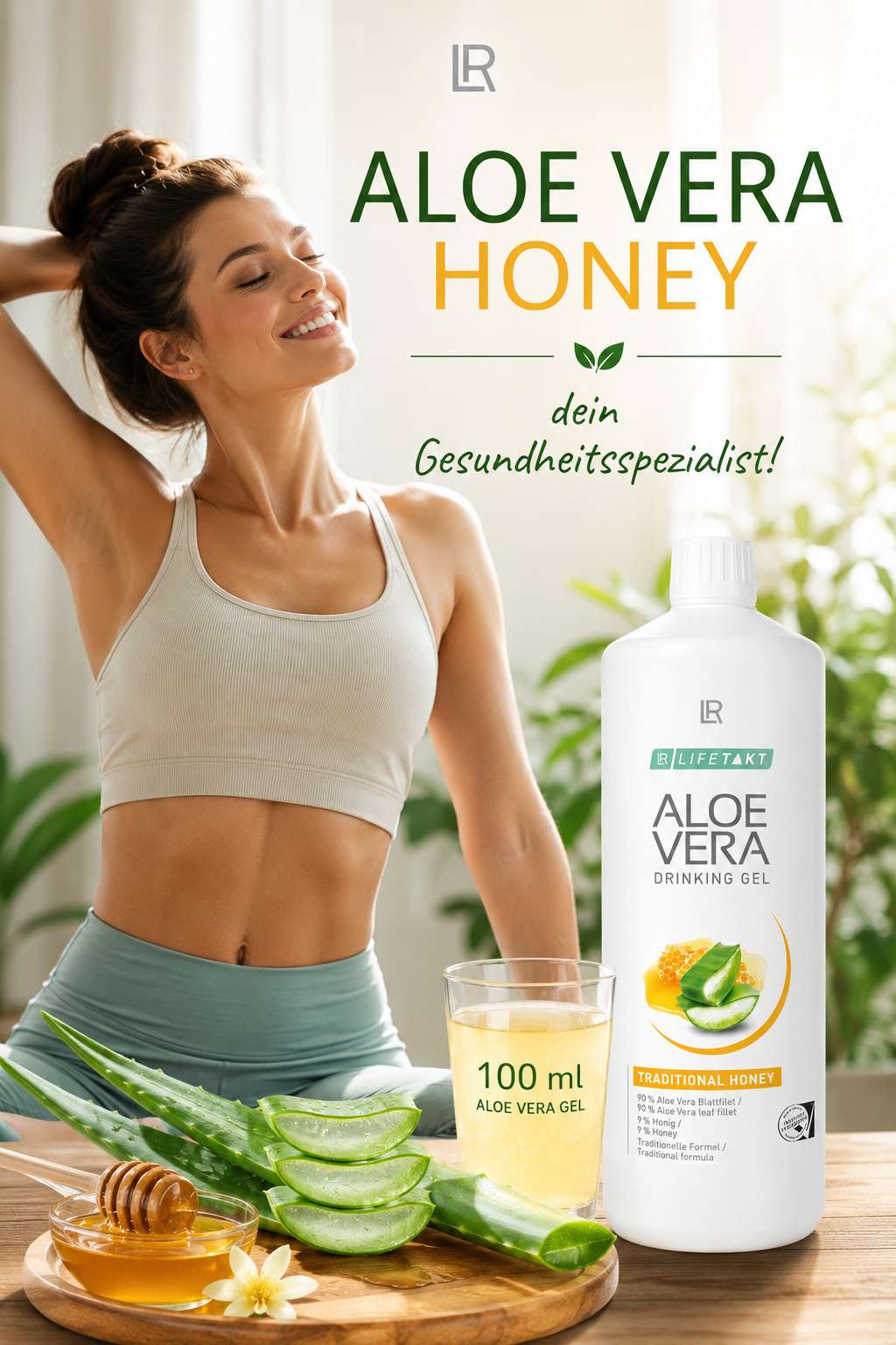 Aloe Vera Drinking Gel Honey im Abo im Sixpack günstiger - Aloe Vera Kur - Aloe Vera Saft Kur 