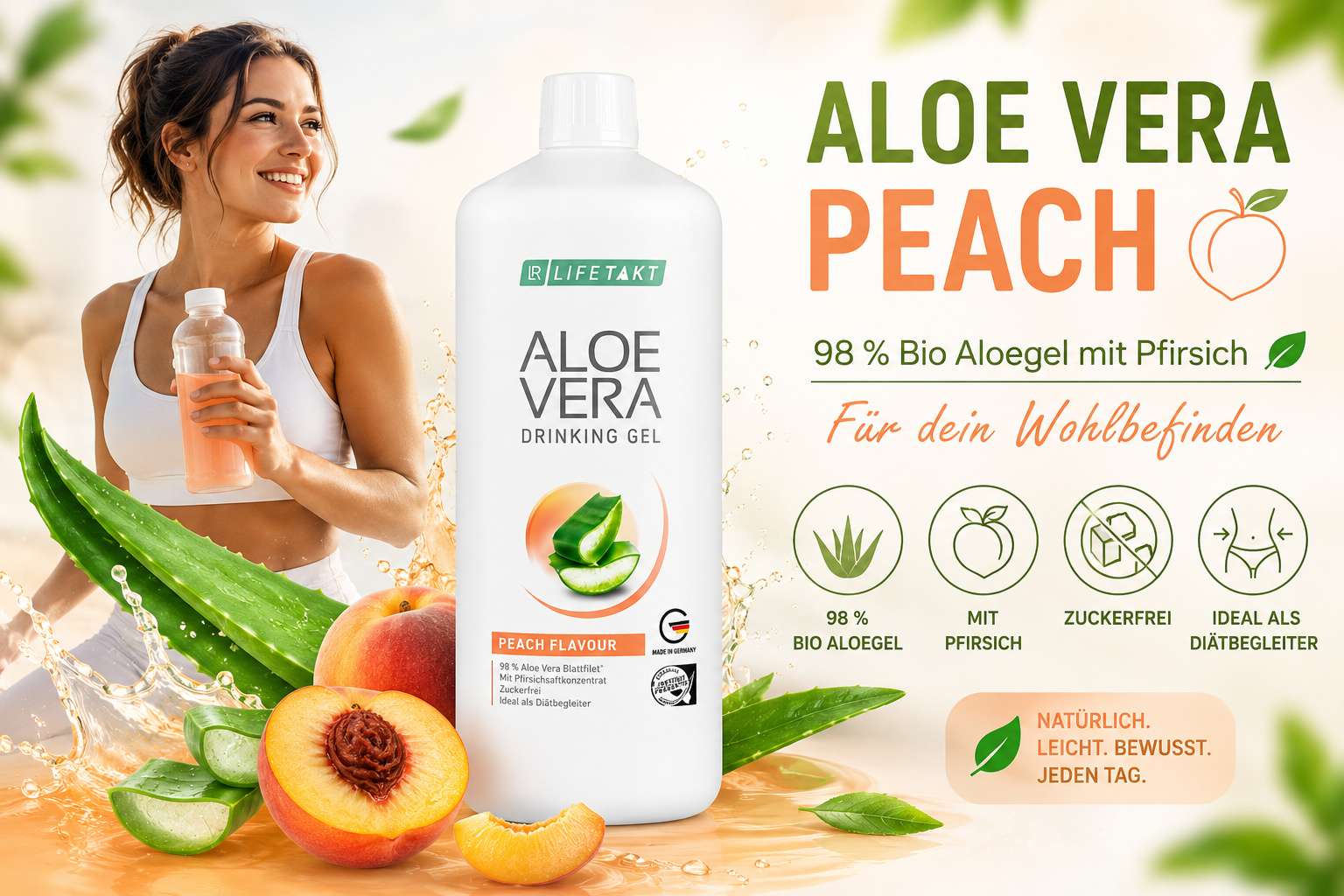Aloe Vera gegen Hitze 7 Aloe Vera Peach mit Pfirsich LR