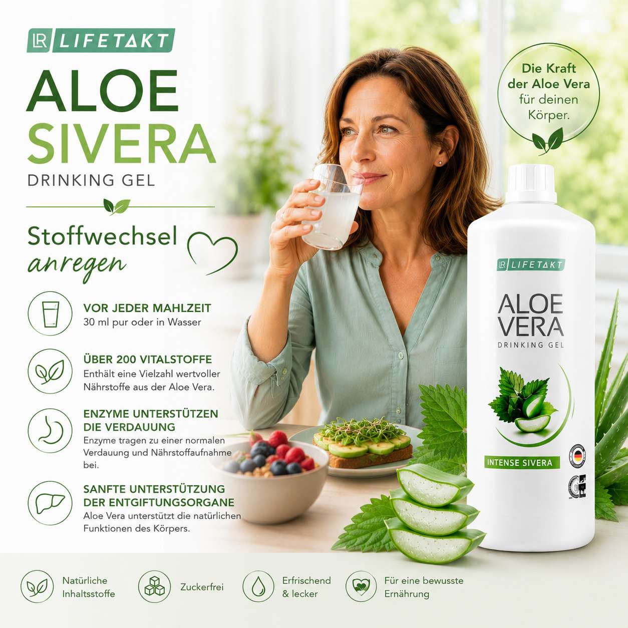 Aloe Vera SIVERA unterstützt den Stoffwechel über den Darm