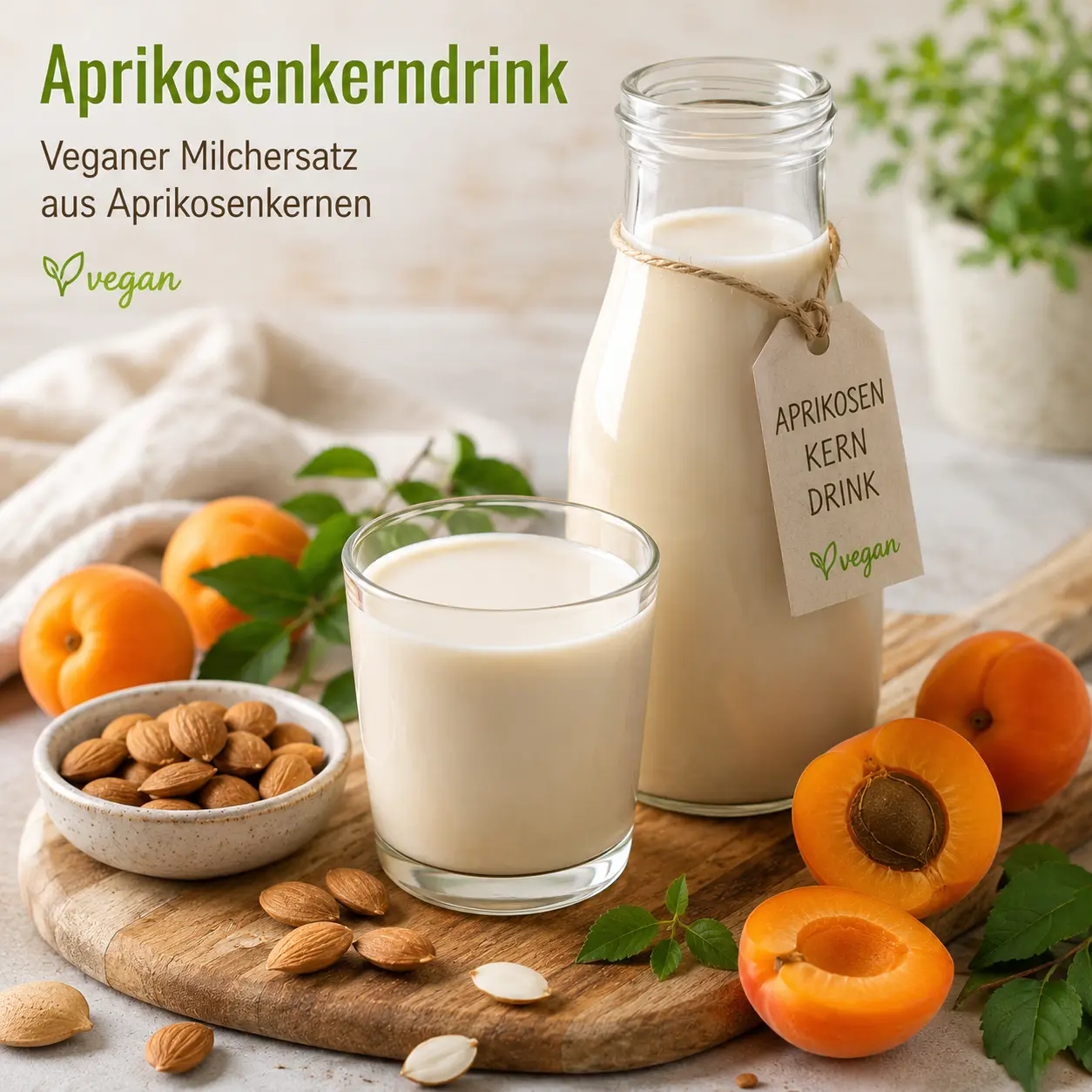 Aprikosenkernmilch - die nussfreie Milchalternative 8 Aprikosenkernmilch vegane Milchalternative aus Marillenkernen