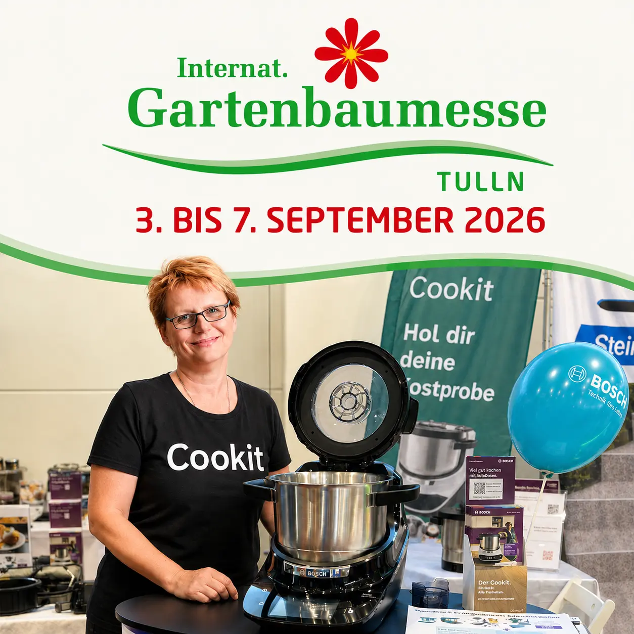 gartenbaumesse-tulln-cookit-mobil-1×1 Cookit von Bosch auf der Gartenbaumesse in Tulln im September 2026