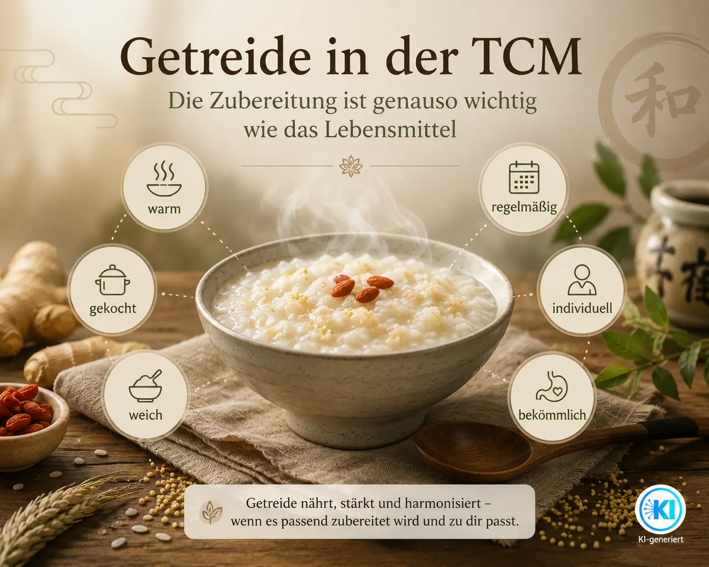 getreide_in_tcm Getreide wird in der TCM lange gekocht um es beköpmmlicher zu machen.