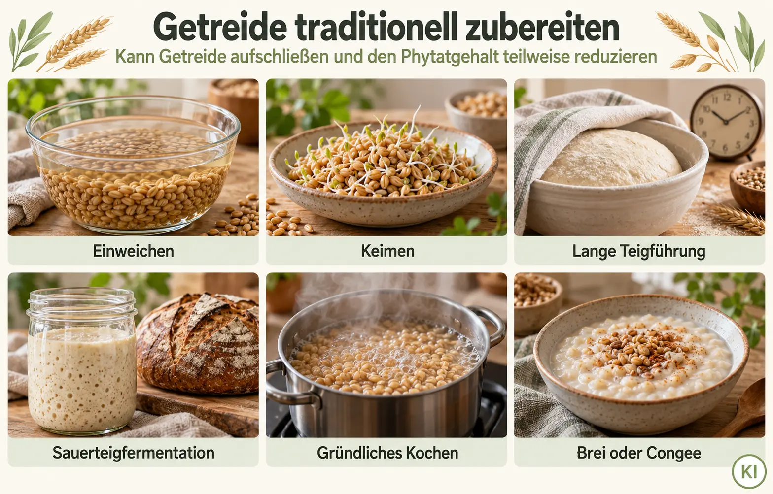 getreide_traditionell_zubereiten Durch Verarbeitung des Getreide wird Vollkorn besser verträglich