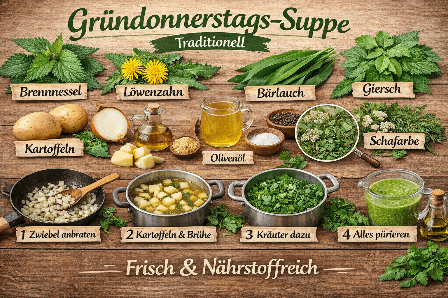 Gründonnerstagsuppe - Wildkräutersuppe