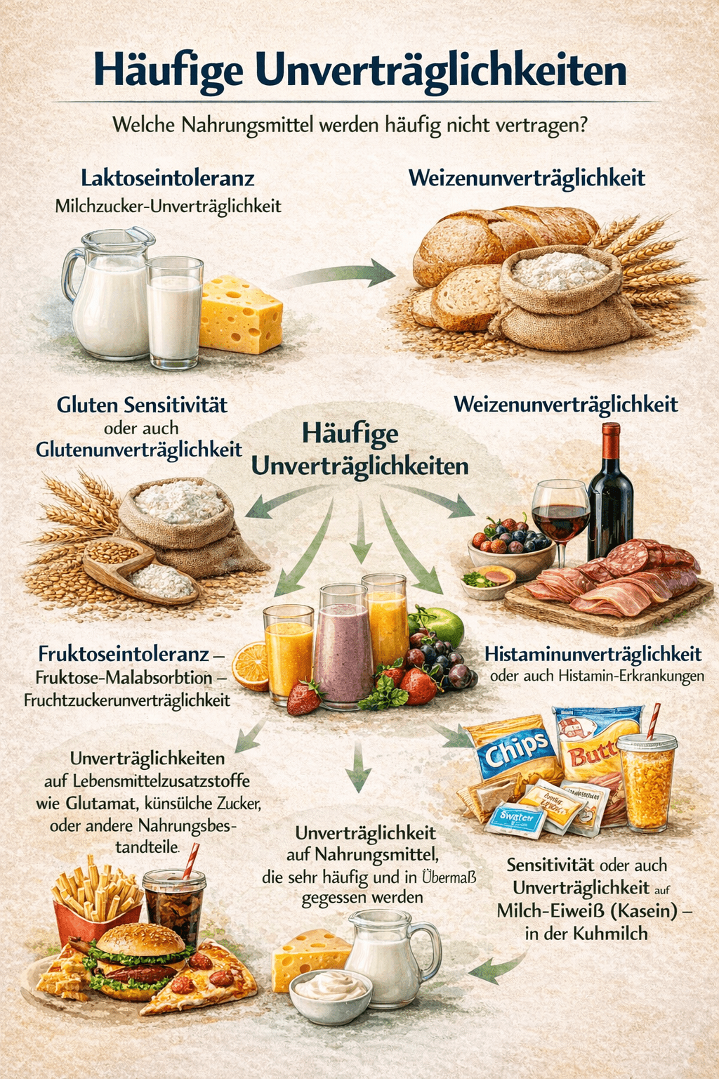 Häufige Unverträglichkeiten Übersicht