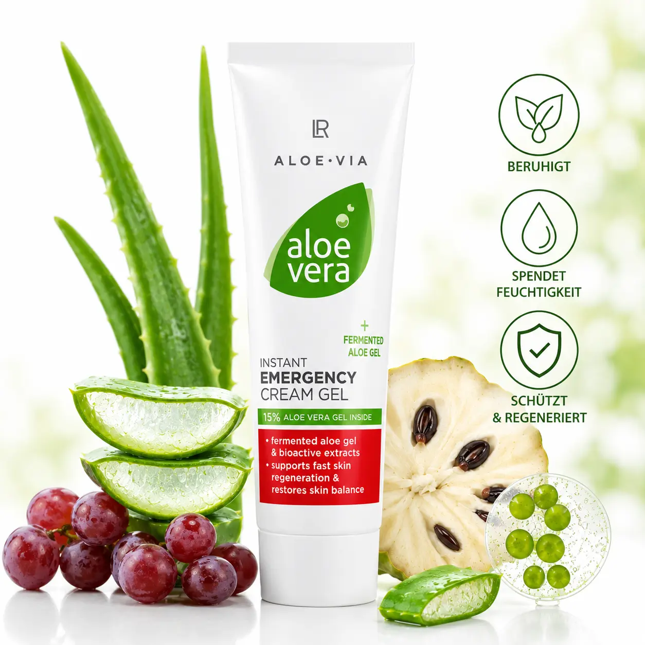 Aloe Vera Instand Cream Gel die erste Hilfe für Unterwegs