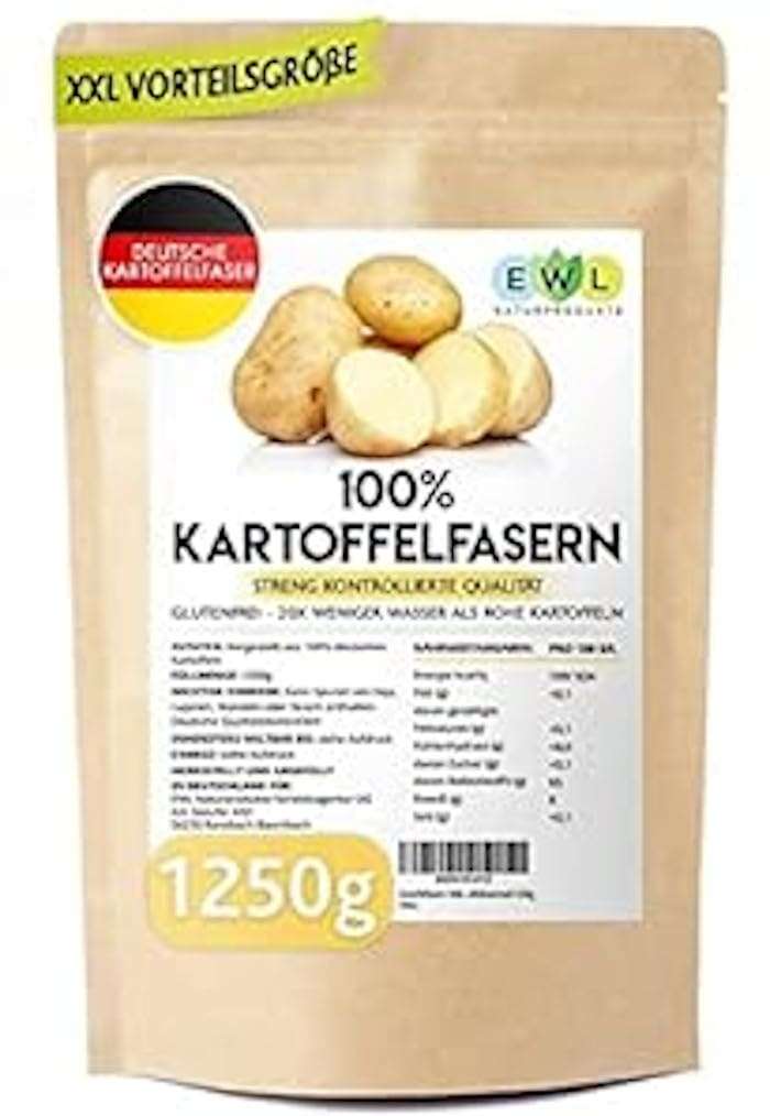 Kartoffelfasern sind ein Nebenprodukte bei der Kartoffelmehlerzeugung und glutenfrei, Low Carb sowie ketogen