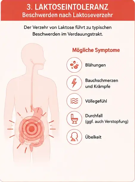 laktoseintoleranz Beschwerden und Symptome bei Laktoseintoleranz