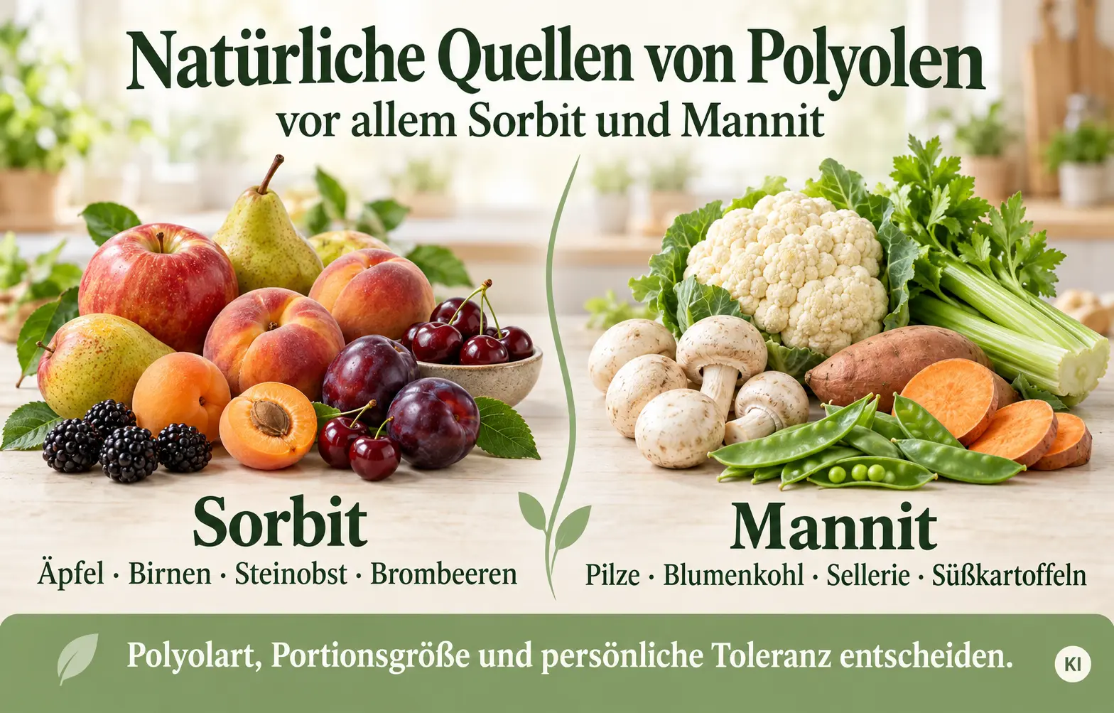 natuerliche_quellen_zuckeralkohole natürliche Quellen von Sorbit und Mannit Zuckeralkoholen