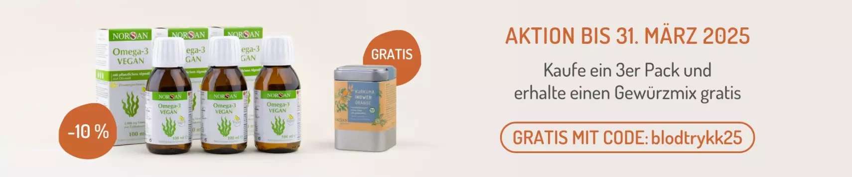 Norsan Veganes Omega-3 Öl Algenöl für Veganer geeignet.