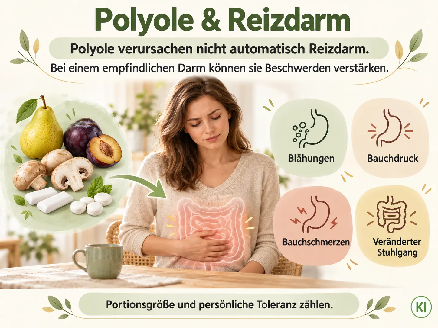 polyole_reizdam Sorbit oder auch andere Polyole können Beschwerden bei Reizdarm vestärken