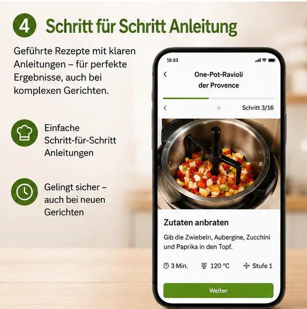Geführte Rezepte für die Küchenmaschine selbstkochen