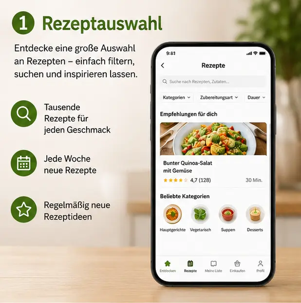 Rezeptauswahl tausende Rezepte für den Cookit