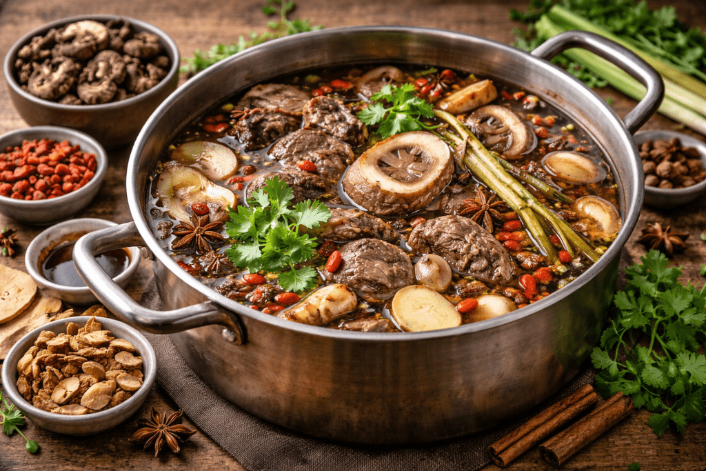 Langgekochte Fleisch-Kraftsuppen für ein starkes YANG bei Ernährung für die Nieren