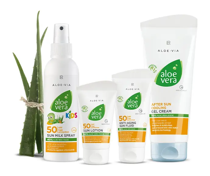 Aloe Vera Pflege 9 Sonnenschutz mit Aloe Vera - Pflege , UVB und UVA 30 und 50