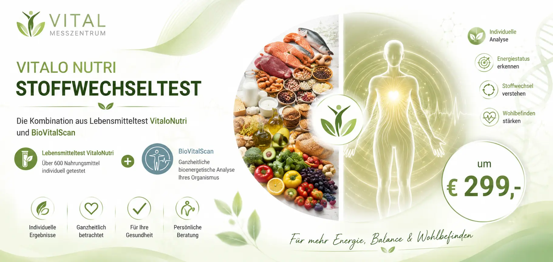 Home 4 Leichter Abnehmen mit dem VitaloNutri Stoffwechseltest - Unverträglichkeitstest über 650 Lebensmittel.