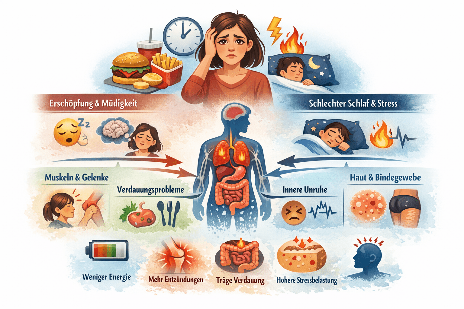 Beschwerden aufgrund von Übersäuerung