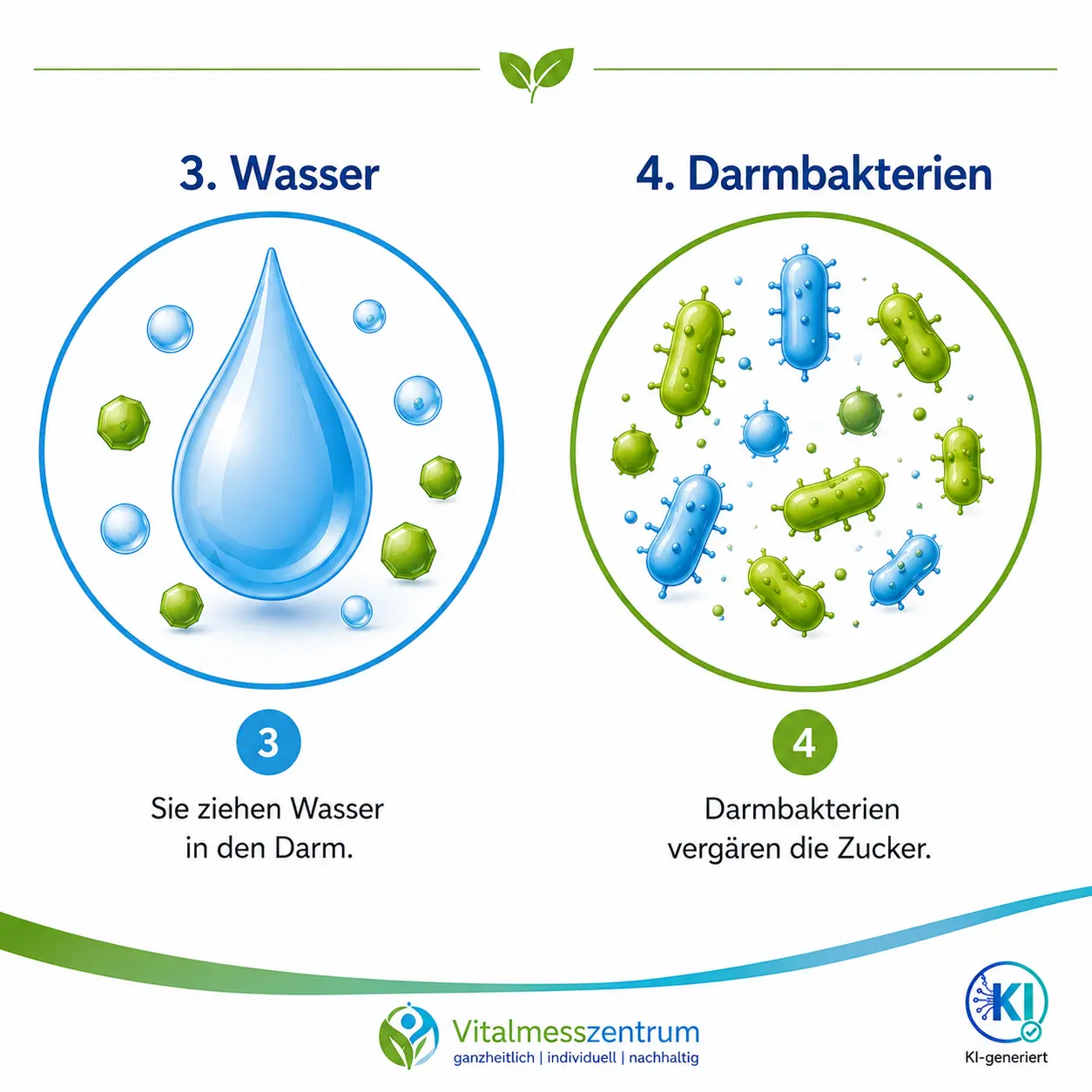 wasser_darmbakterien_zucker-kachel Die Darmbakterien fermentieren den Zucker, Wasser wird dazugegeben