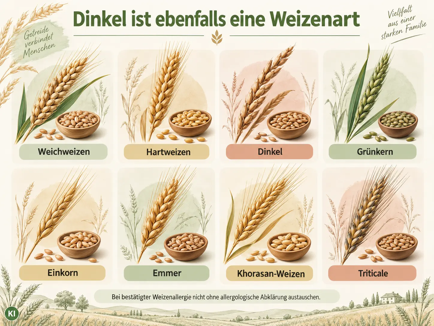 weizenallergie2 Auch Dinkel muss bei einer Weizenallergie gemieden werden