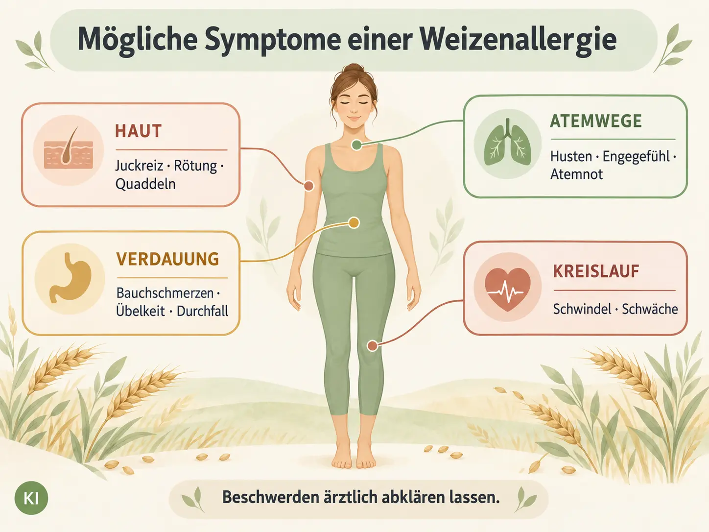weizenallergie3 Mögliche Beschwerden und Symptome bei Weilzenallergie